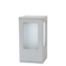 Φωτιστικό Φανάρι Κολωνάκι 1xE27 20cm Αλουμινίου Γκρί IP44 7491